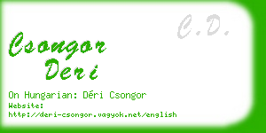 csongor deri business card